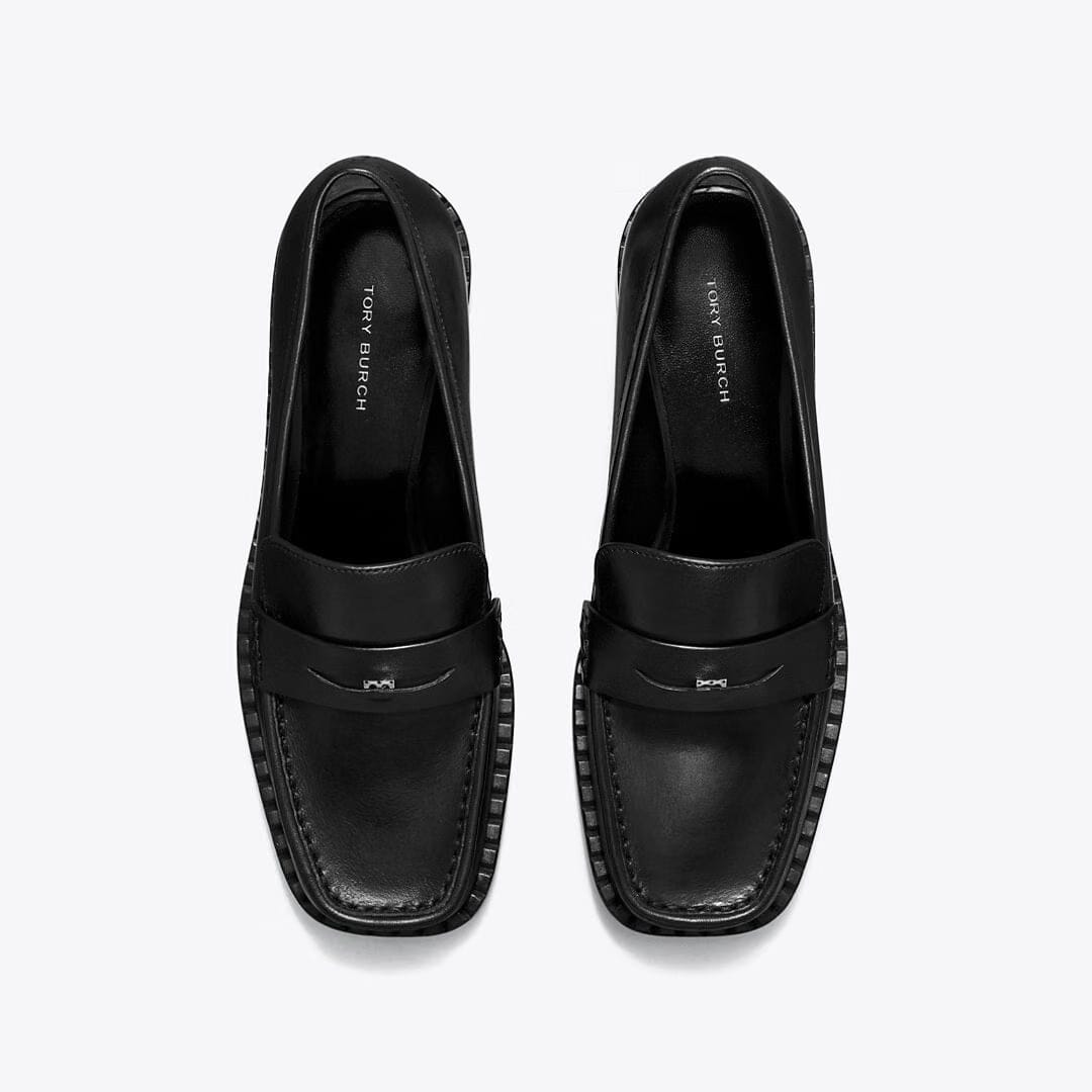Tory Burch Square-Toe Loafer PERFECT BLACK