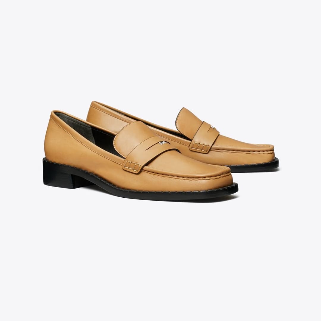 Tory Burch Square-Toe Loafer HONEYCOMB TAN