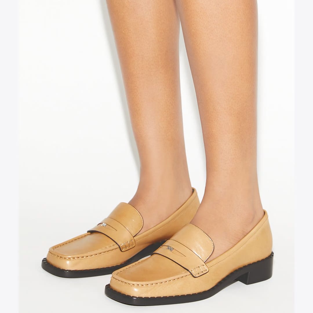 Tory Burch Square-Toe Loafer HONEYCOMB TAN