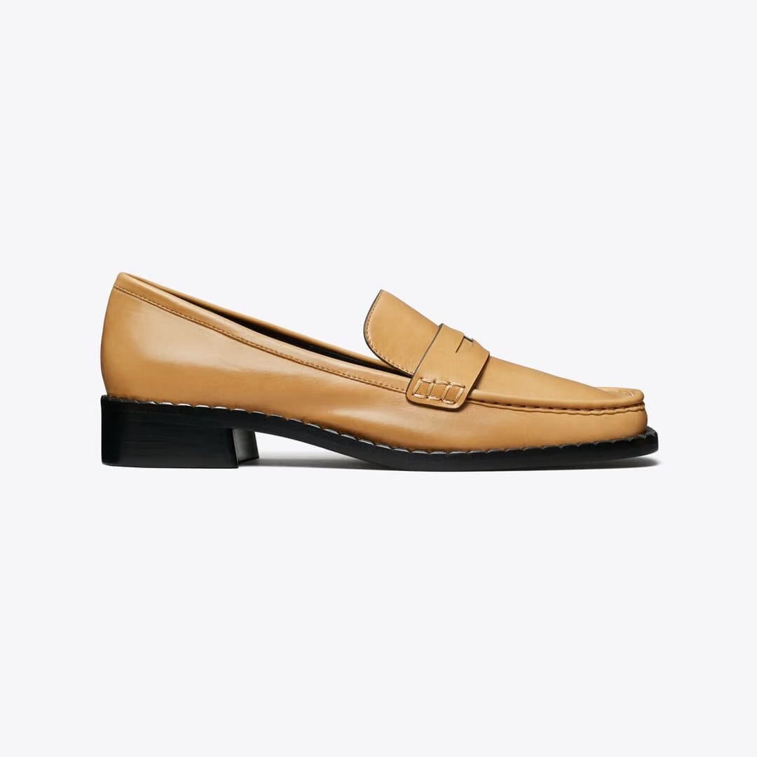 Tory Burch Square-Toe Loafer HONEYCOMB TAN