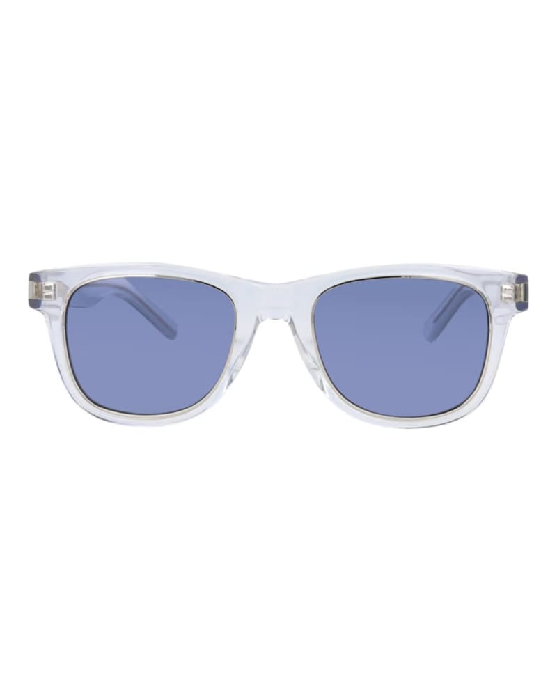 Saint Laurent Square Sunglasses Crystal/Crystal/Blue (SL51RIM-30013258-004)