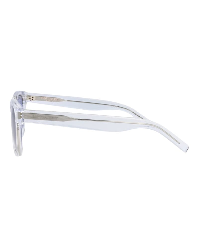 Saint Laurent Square Sunglasses Crystal/Crystal/Blue (SL51RIM-30013258-004)