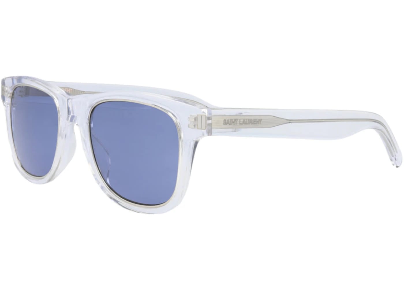 Saint Laurent Square Sunglasses Crystal/Crystal/Blue (SL51RIM-30013258-004)