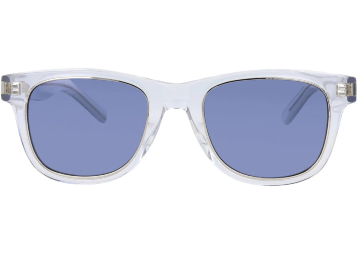 Saint Laurent Square Sunglasses Crystal/Crystal/Blue (SL51RIM-30013258-004)