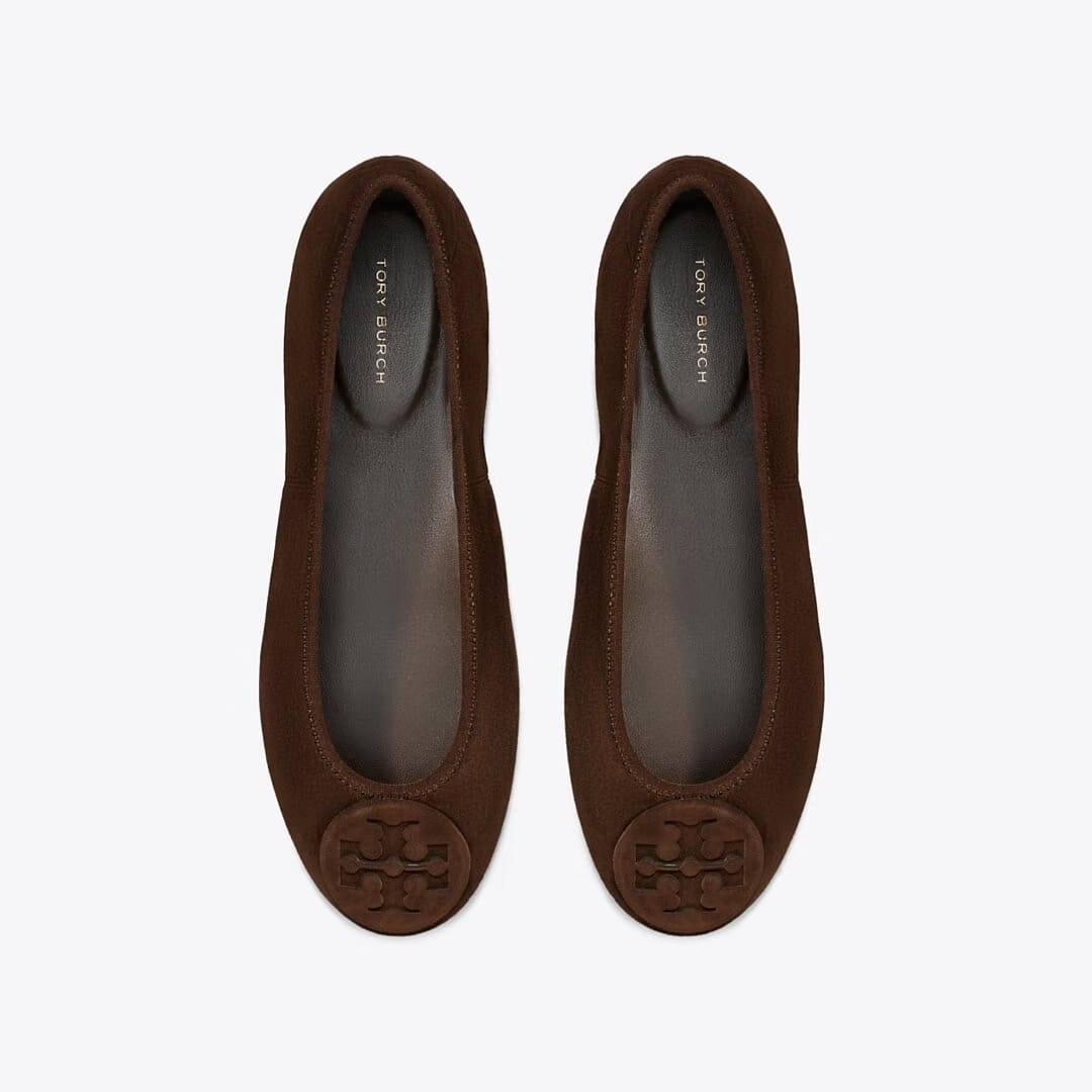 Tory Burch Reva Travel Ballet DARK COCOA / DARK COCOA