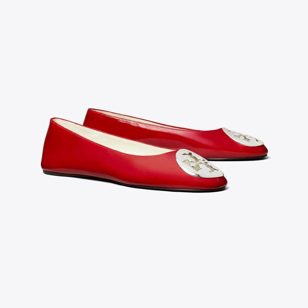 Tory Burch Reva Ballet TOUCAN RED