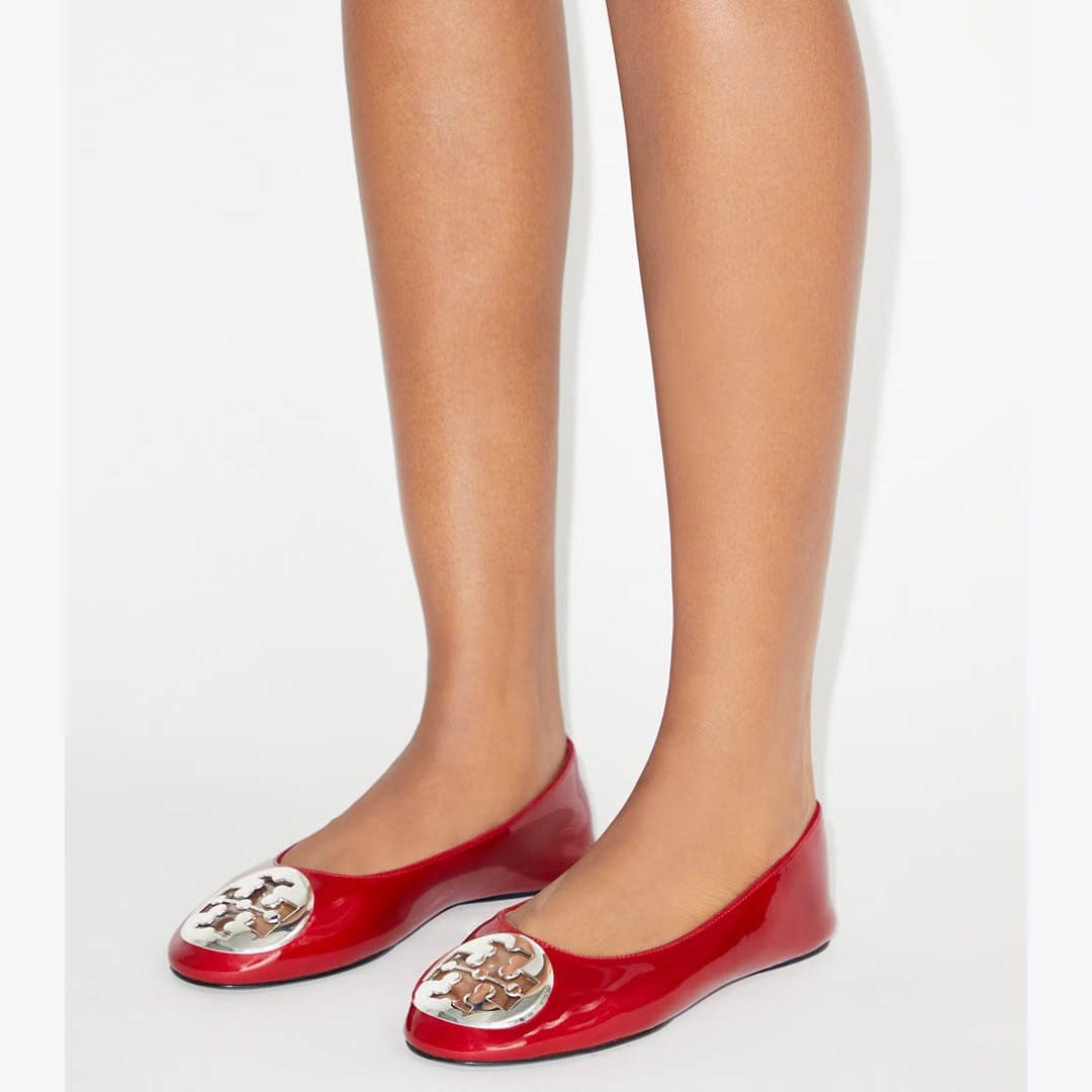 Tory Burch Reva Ballet TOUCAN RED