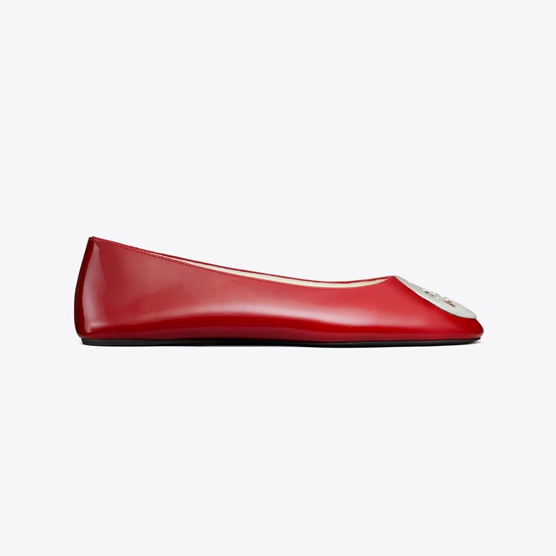 Tory Burch Reva Ballet TOUCAN RED