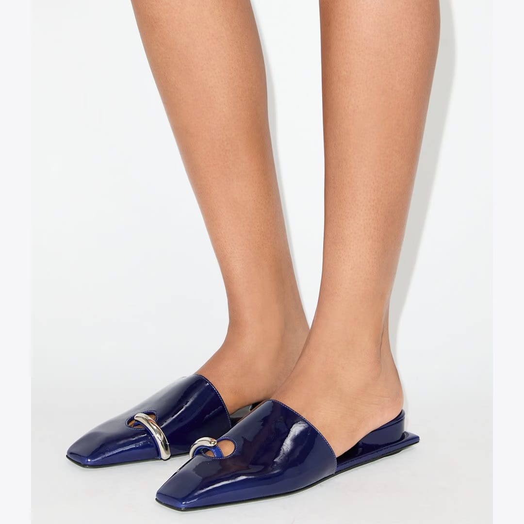 Tory Burch Pierced Mule BALLPOINT BLUE