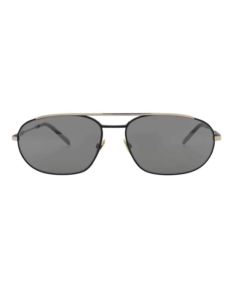 Saint Laurent Round Oval Sunglasses Black/Black/Silver (SL561-30013779-003)
