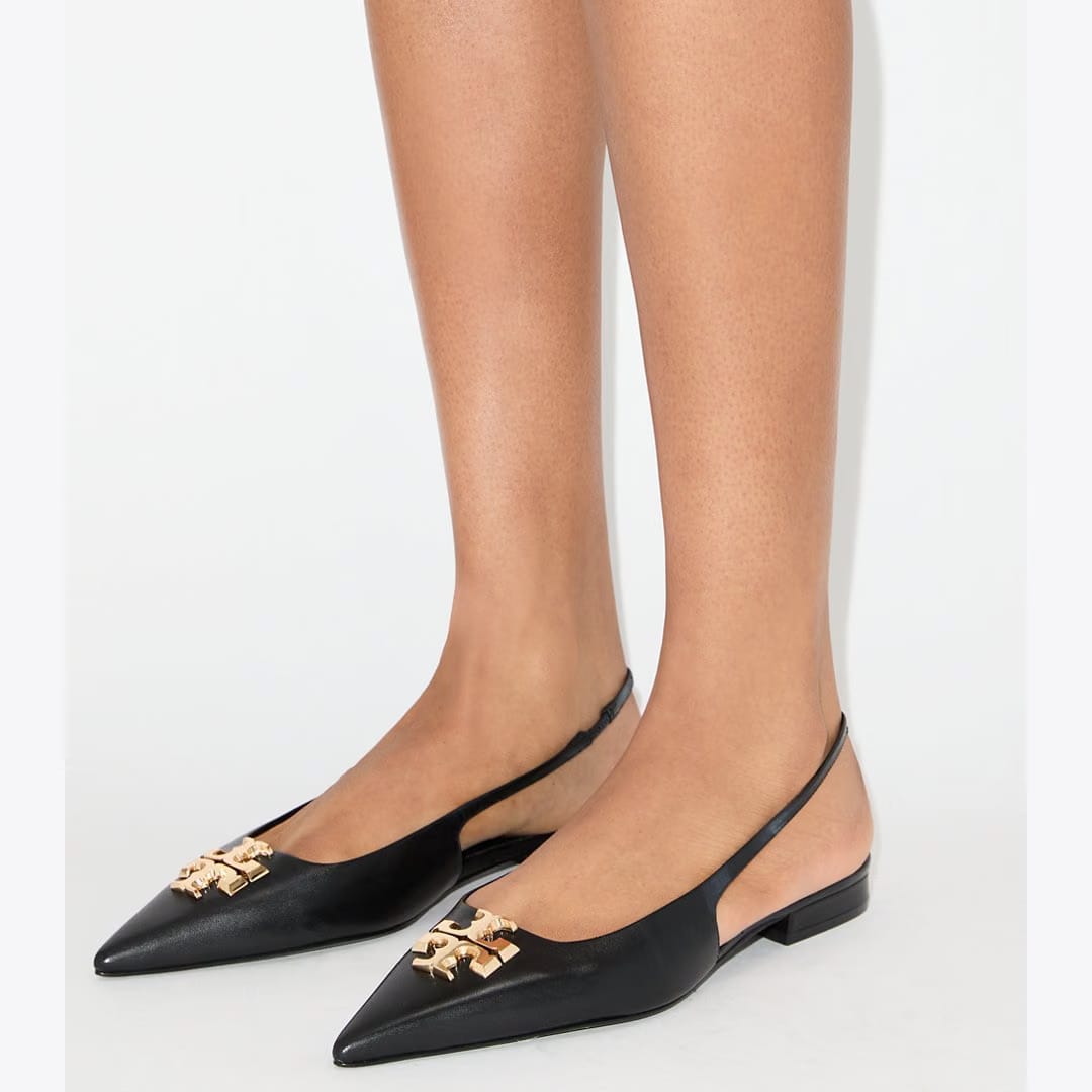 Tory Burch Eleanor Slingback Flat PERFECT BLACK