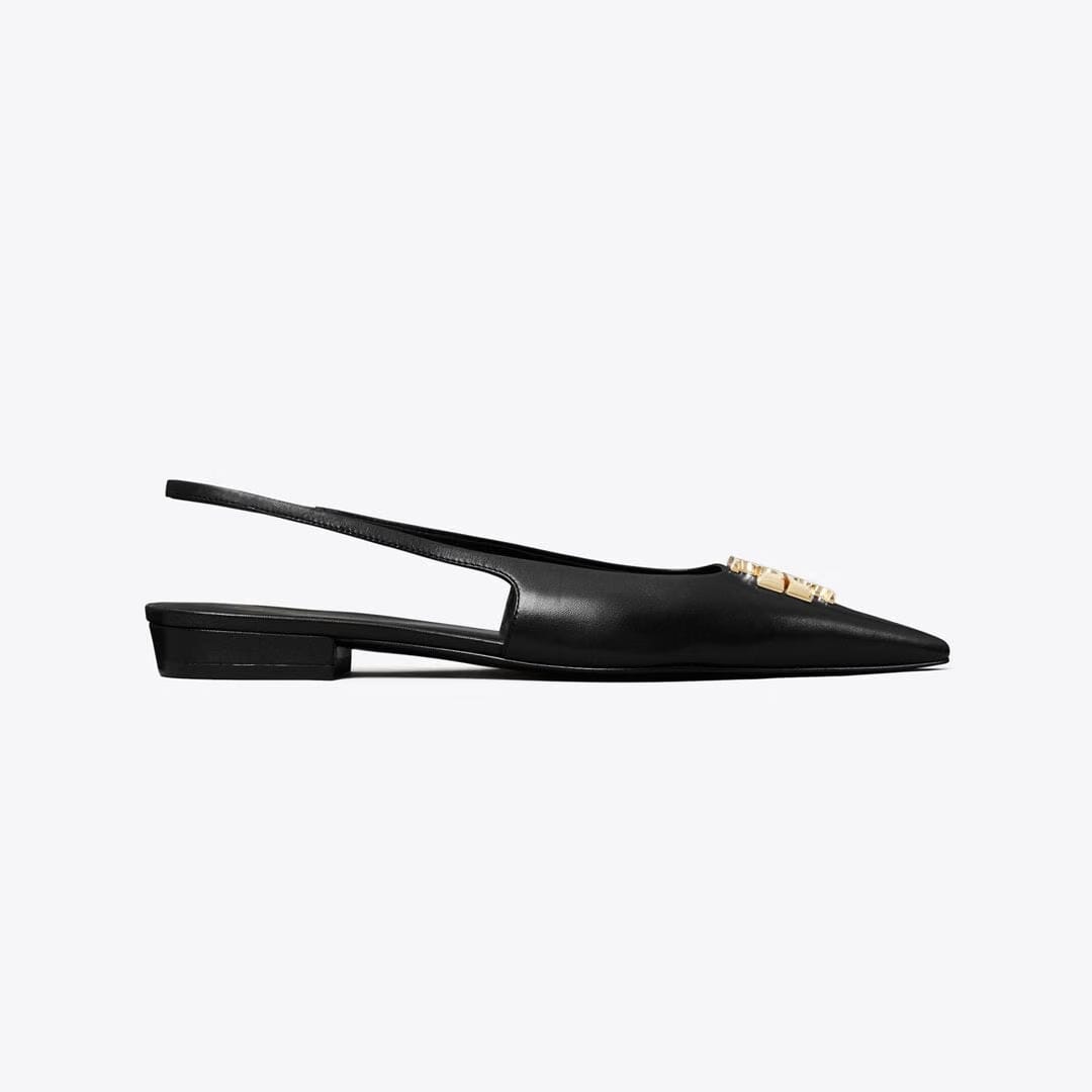 Tory Burch Eleanor Slingback Flat PERFECT BLACK