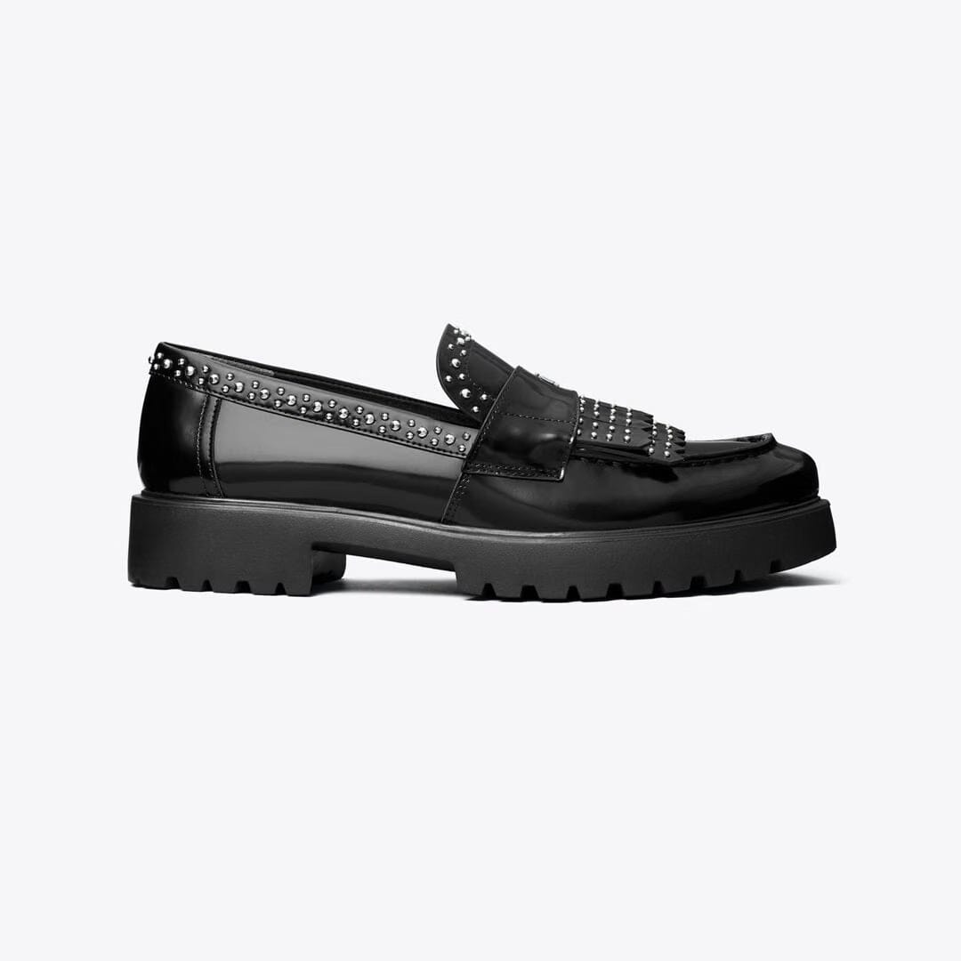 Tory Burch Classic Fringe Lug Loafer PERFECT BLACK