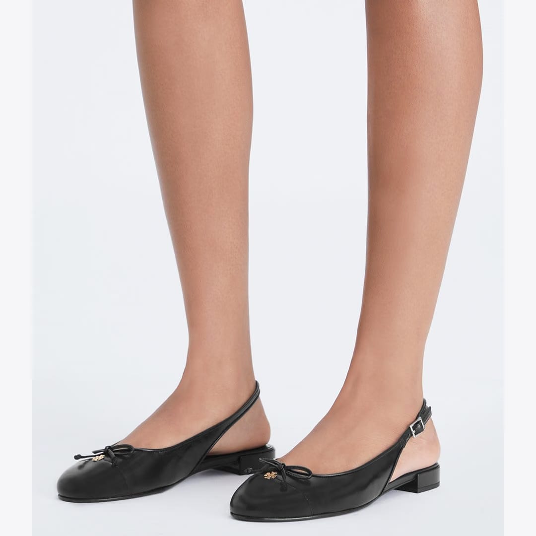 Tory Burch Cap-Toe Slingback PERFECT BLACK / PERFECT BLACK
