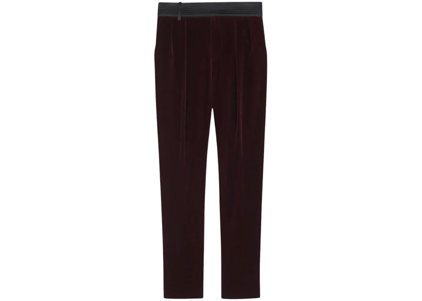 Saint Laurent Velvet Tailored Pants Black