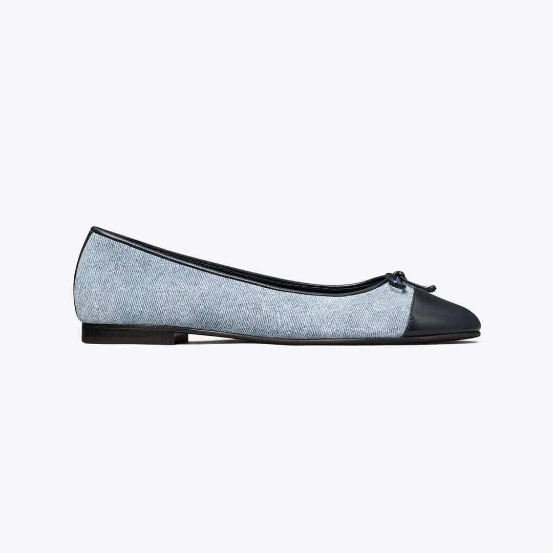 Tory Burch Cap-Toe Ballet BLUE CLOUD / NEW NAVY