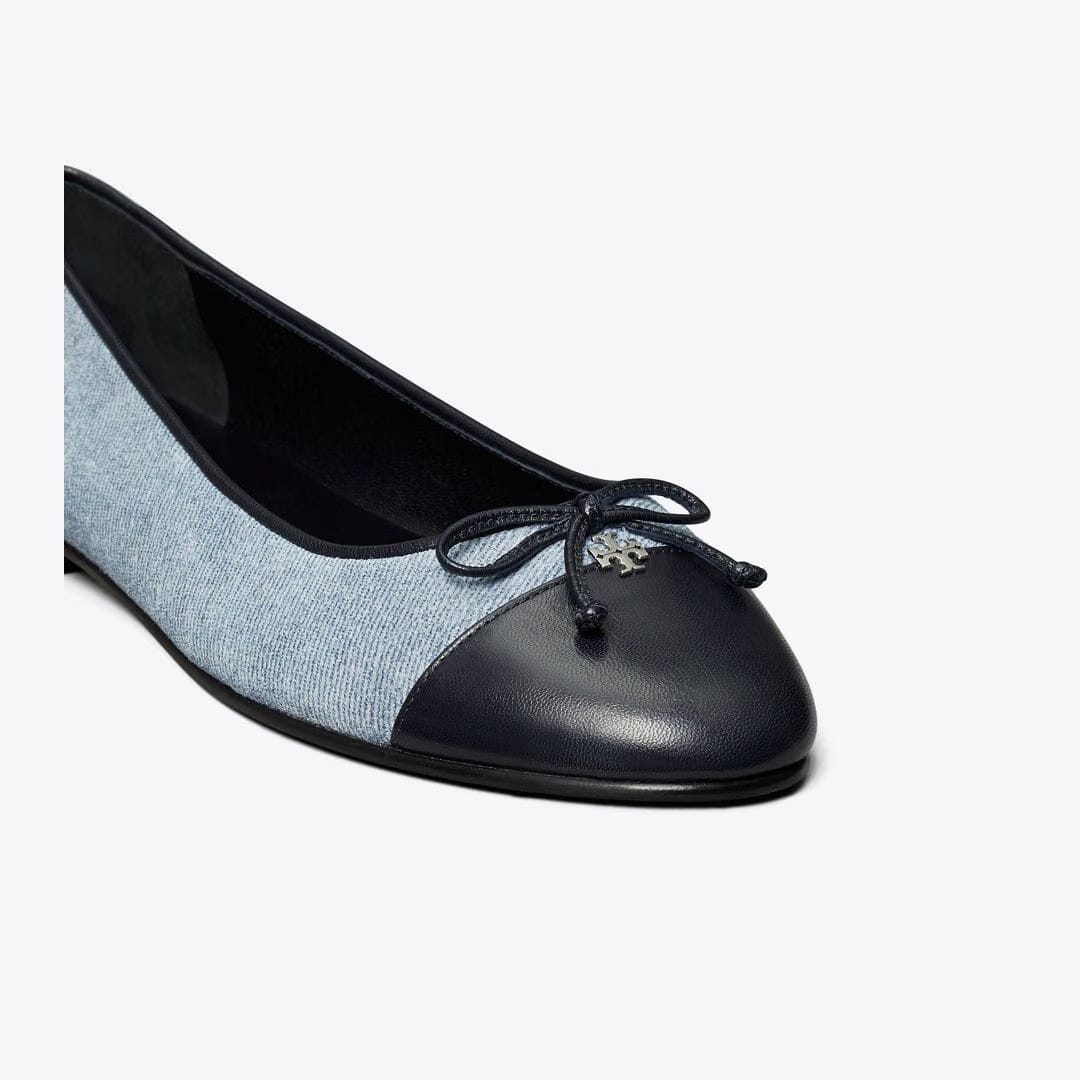 Tory Burch Cap-Toe Ballet BLUE CLOUD / NEW NAVY