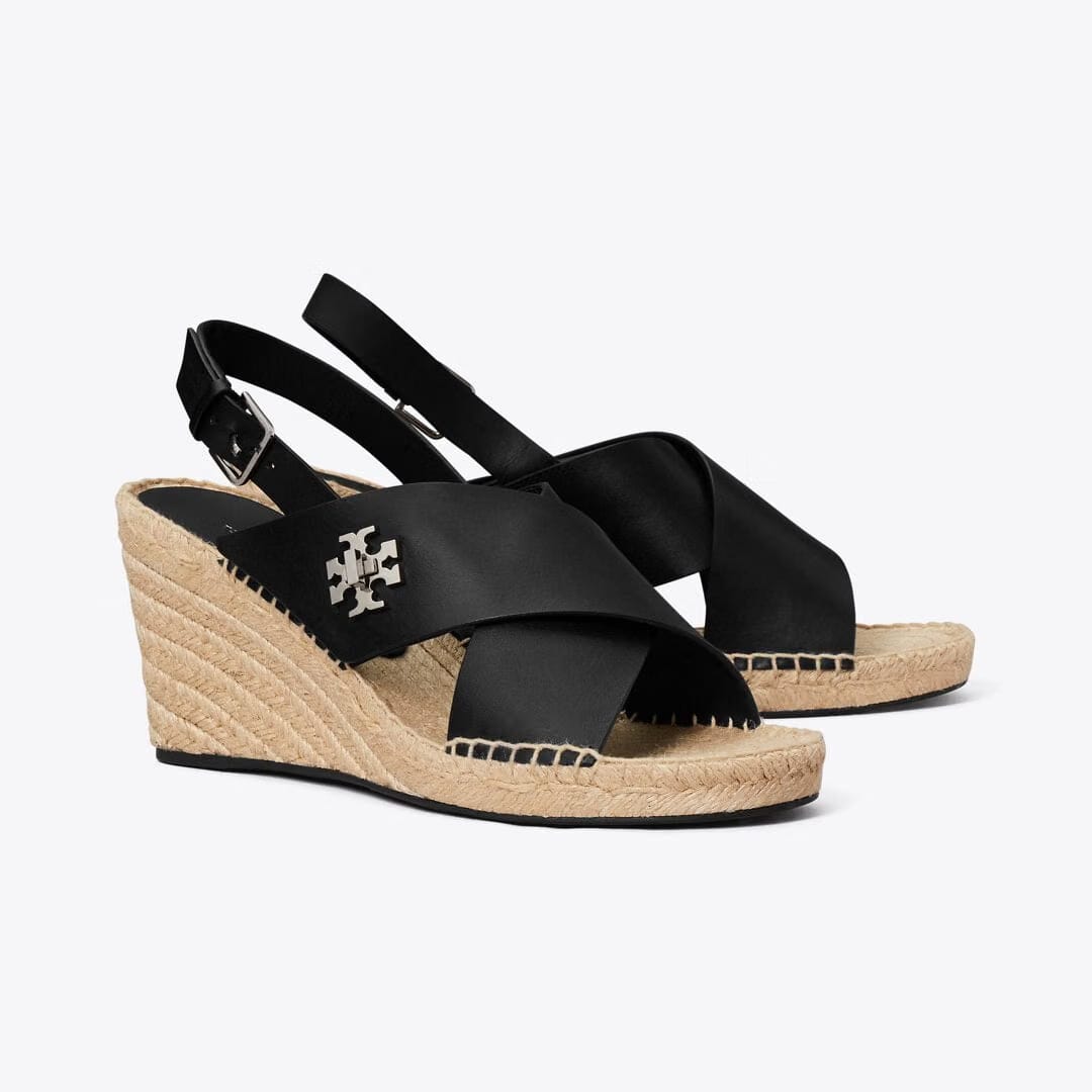Tory Burch Turnlock Wedge Espadrille PERFECT BLACK
