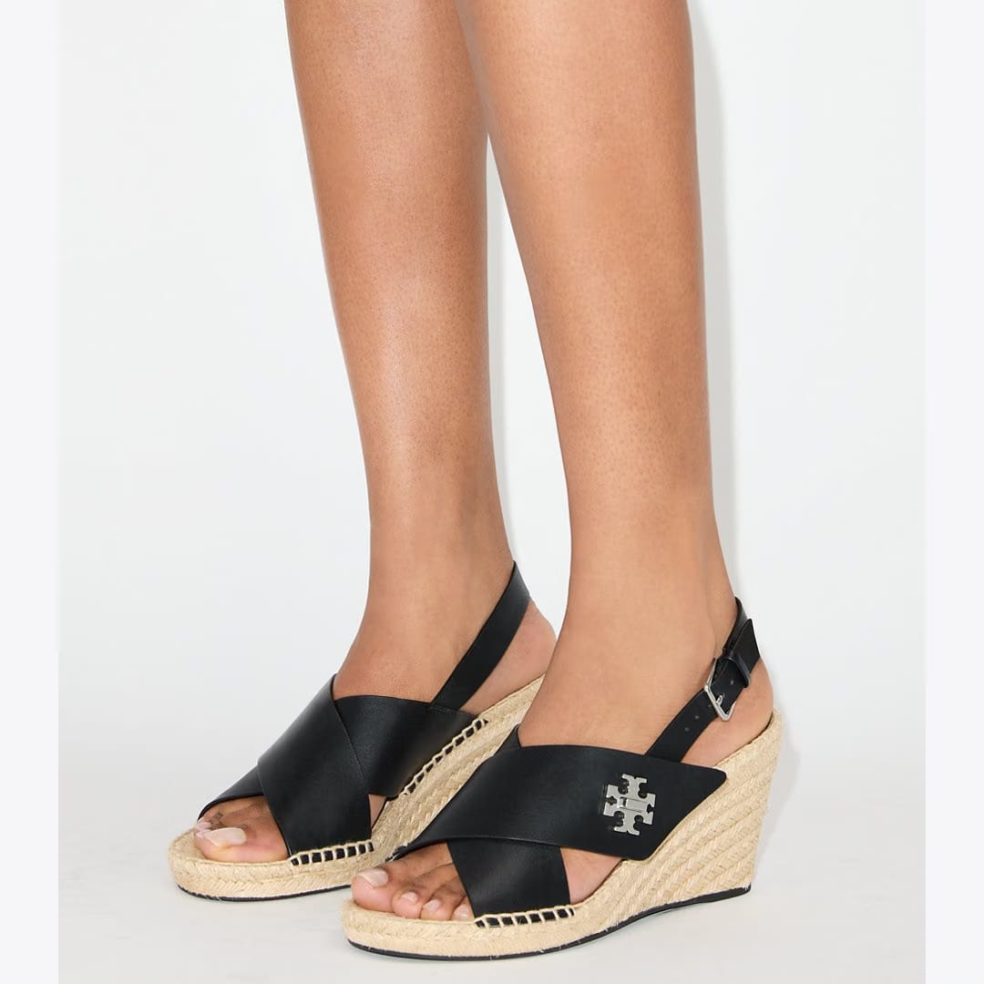Tory Burch Turnlock Wedge Espadrille PERFECT BLACK