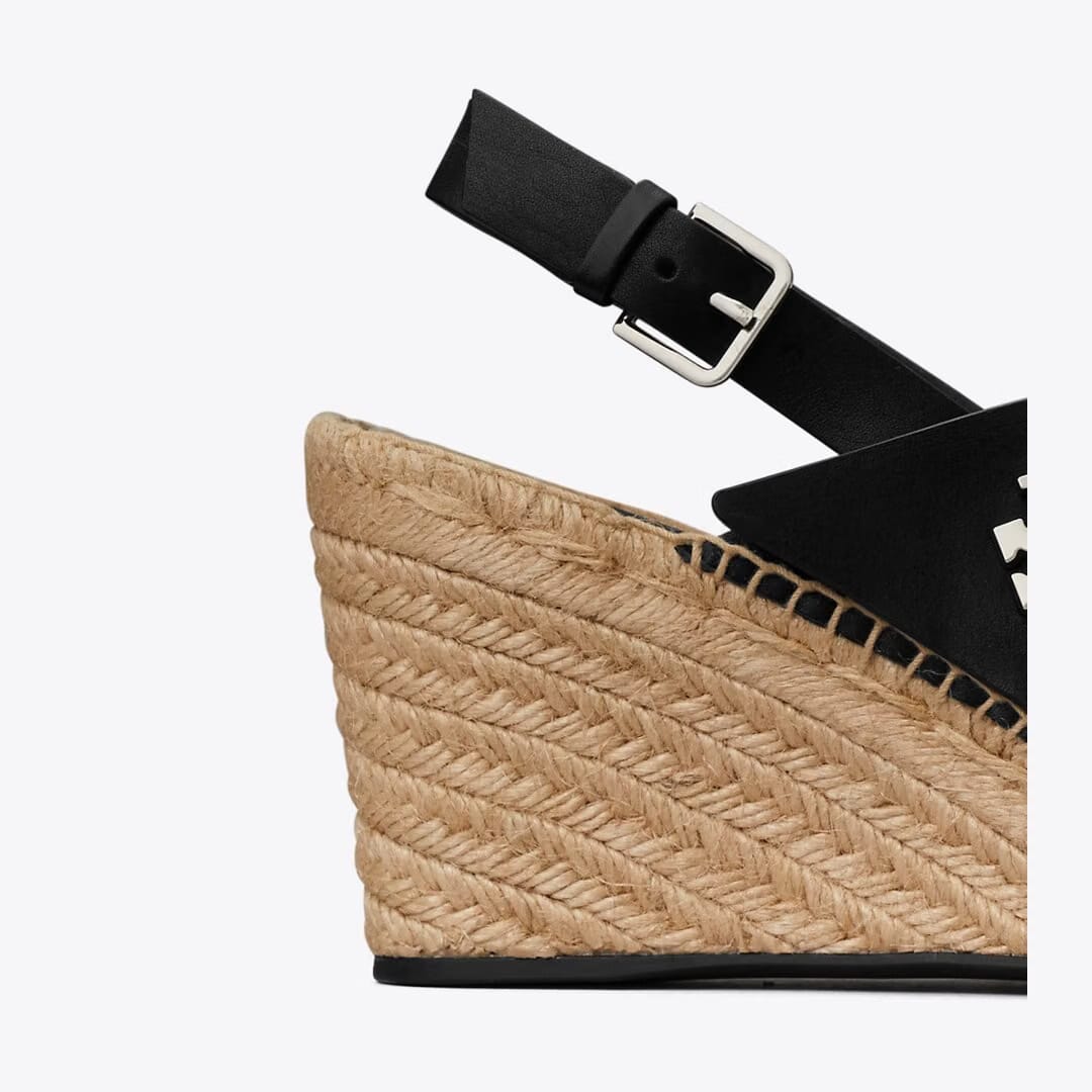 Tory Burch Turnlock Wedge Espadrille PERFECT BLACK