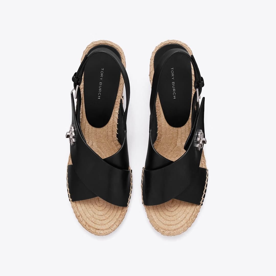 Tory Burch Turnlock Wedge Espadrille PERFECT BLACK