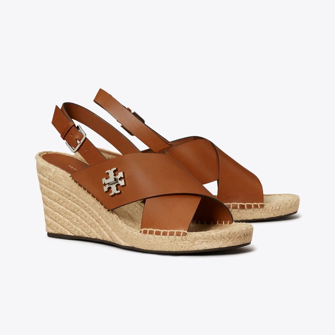 Tory Burch Turnlock Wedge Espadrille CLASSIC CUOIO