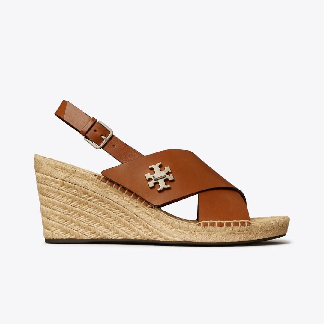 Tory Burch Turnlock Wedge Espadrille CLASSIC CUOIO