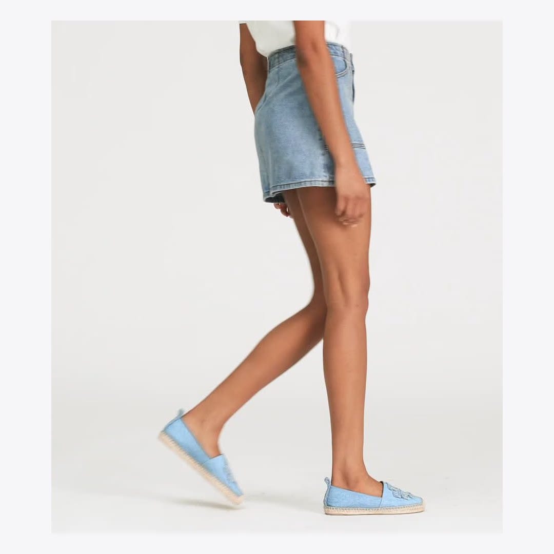 Tory Burch Double T Espadrille DENIM