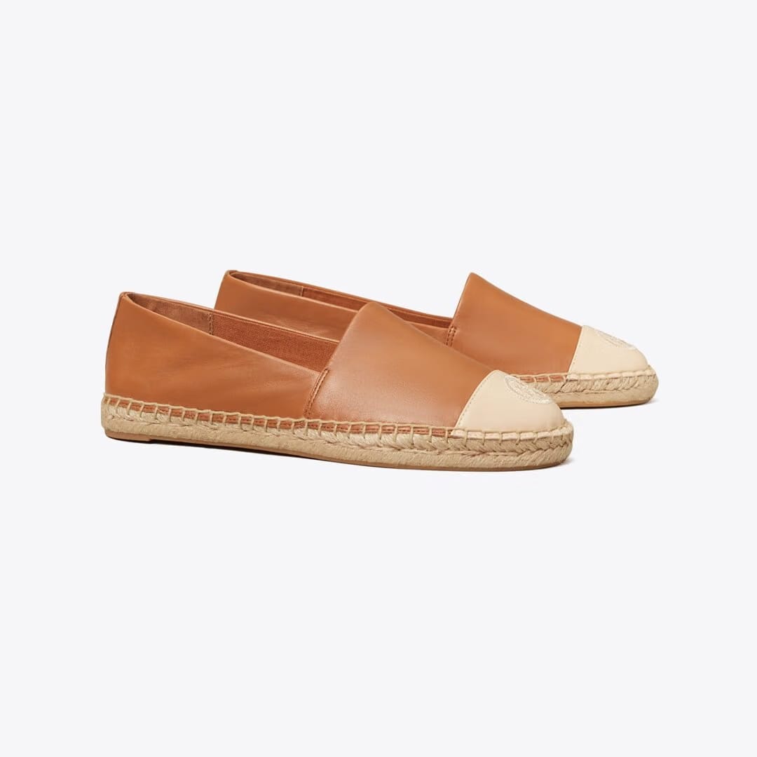 Tory Burch Colorblock Espadrille Amber / Dulce De Leche
