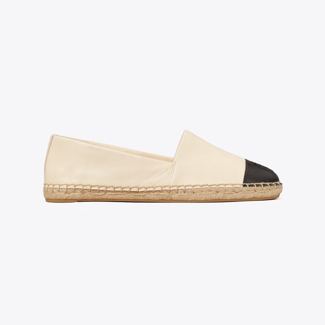 Tory Burch Colorblock Espadrille Dulce De Leche / PERFECT BLACK