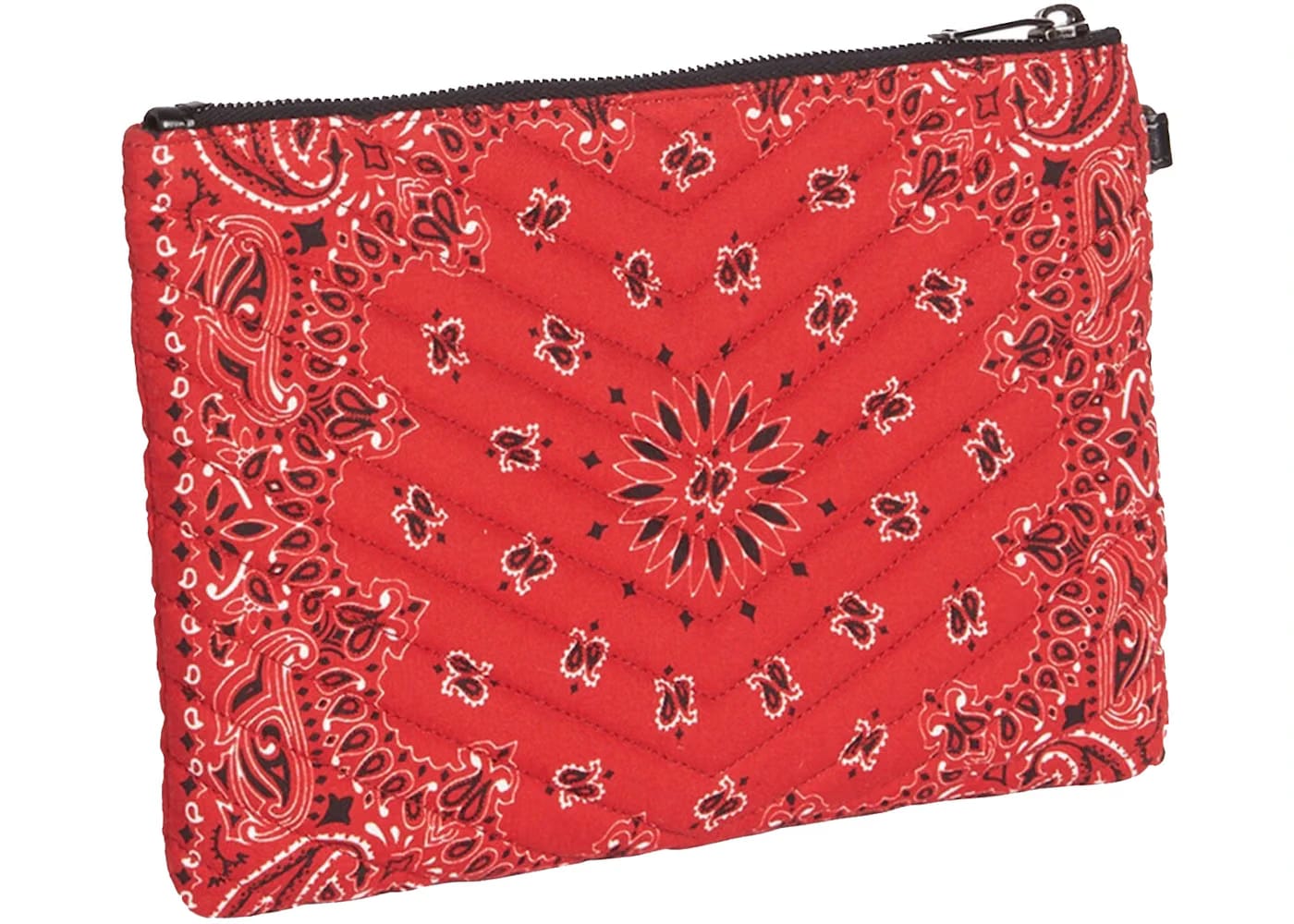 Saint Laurent Bandana Wristlet Pouch Red