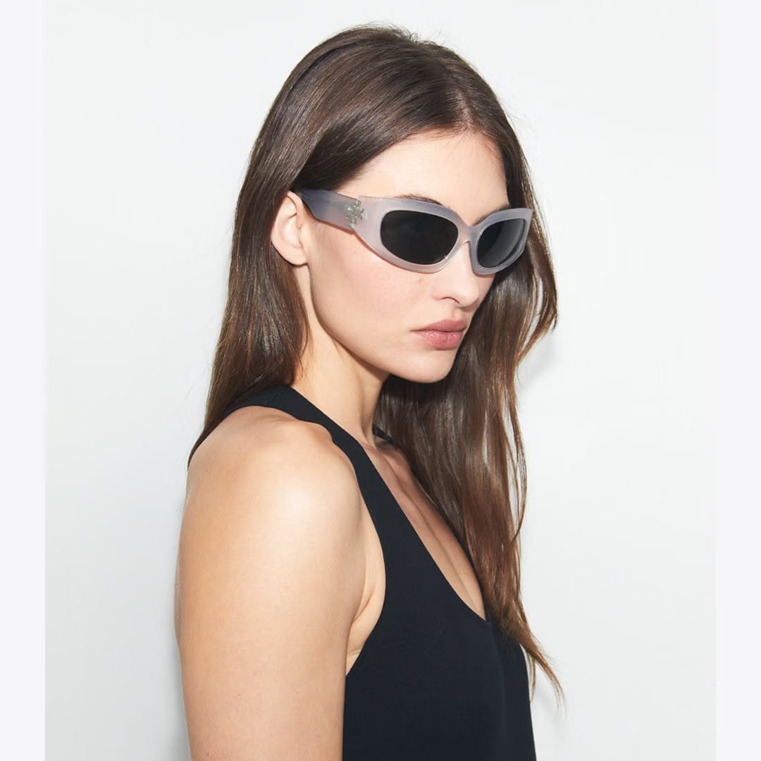 Tory Burch Eleanor Broken Logo Sunglasses OPAL DARK ORANGE/GREY