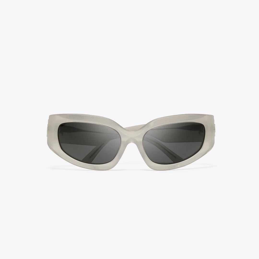 Tory Burch Eleanor Broken Logo Sunglasses PEARLIZED GREY/DARK GREY