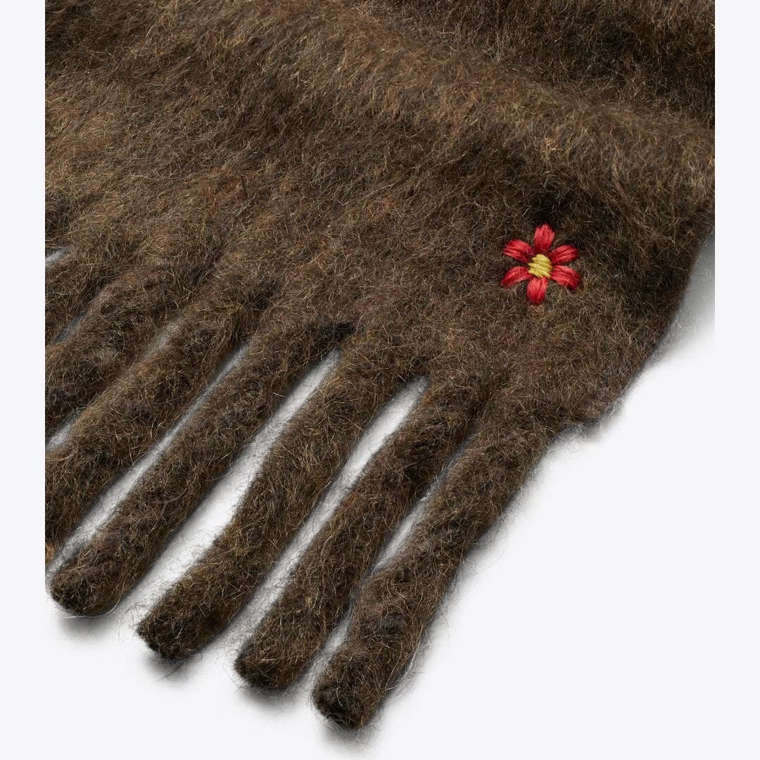 Tory Burch Mohair Scarf Chocolate