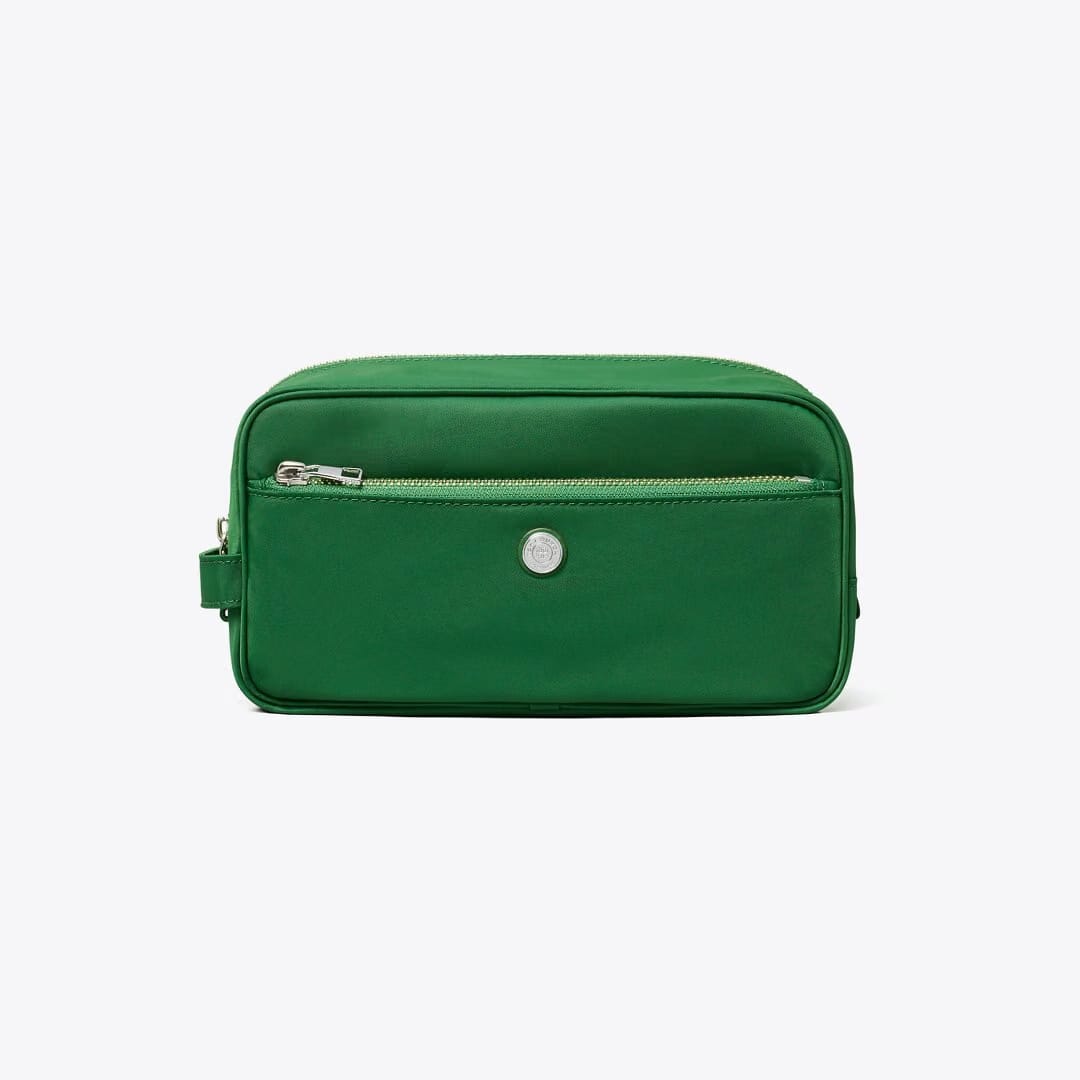 Tory Burch Large Twist Cosmetic Case Basil