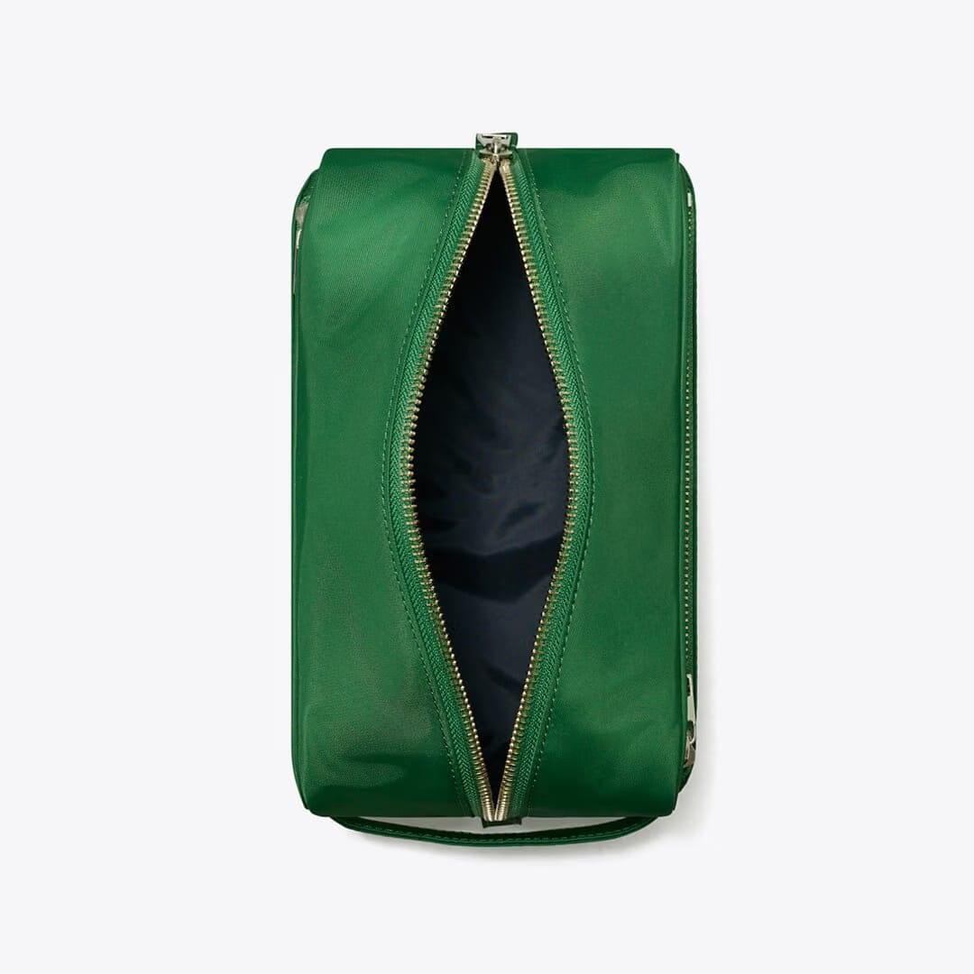 Tory Burch Large Twist Cosmetic Case Basil