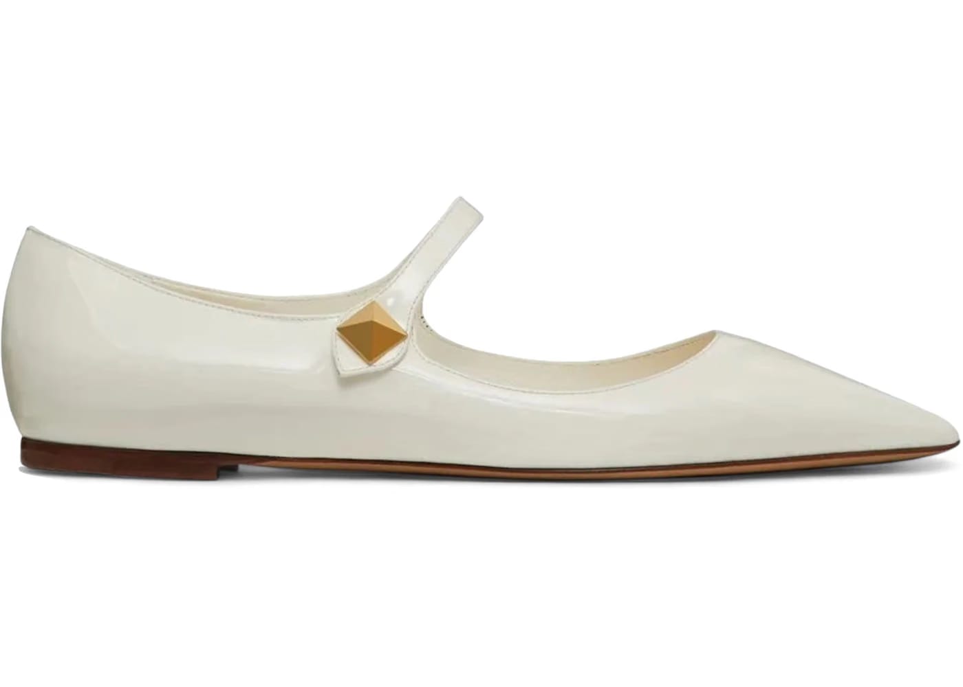 Valentino Garavani Tiptoe Pointed Toe Ballerinas Ivory (Women's)