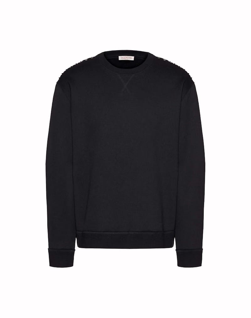 Valentino Stud Crewneck Sweatshirt Black