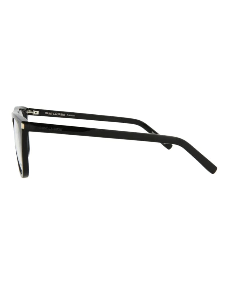 Saint Laurent Square-Frame Acetate Optical Frames Black Black Transparent (SL343-30008559-003)