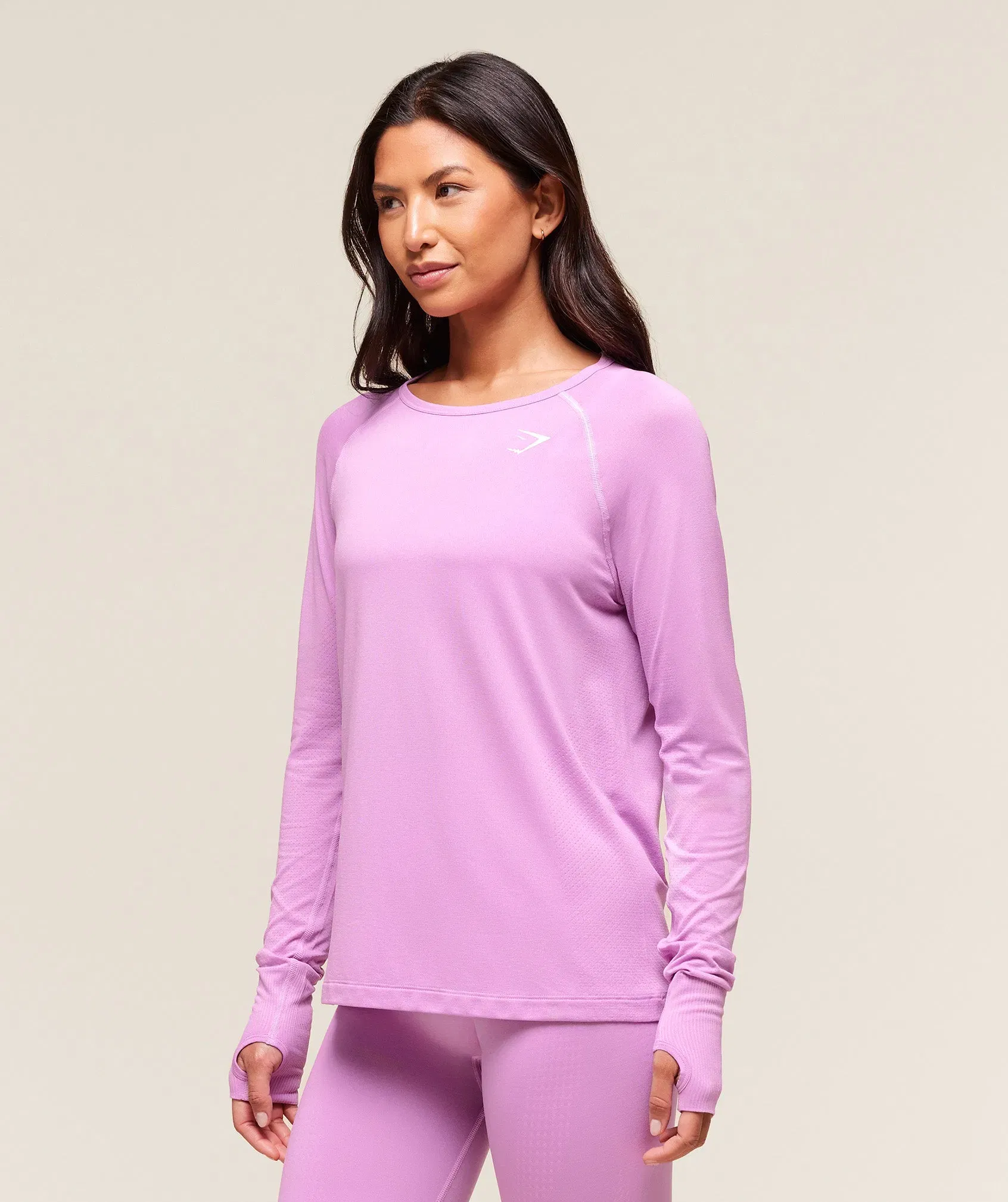 Women's Gymshark Vital Light Long Sleeve Top Sour Pink Marl