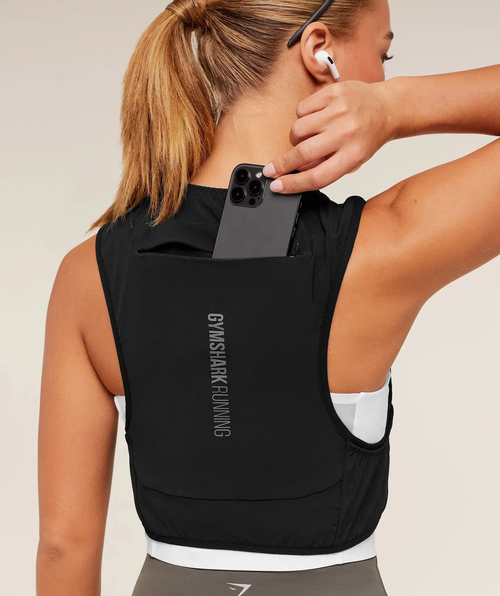 Women's Gymshark Running Elite Hydration Vest Black