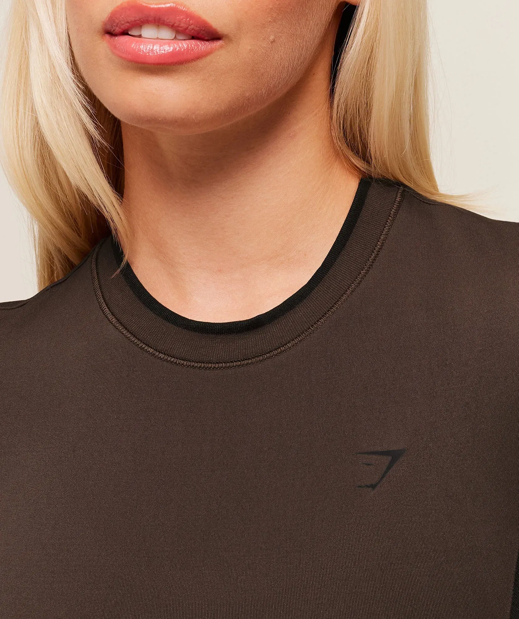 Women's Gymshark Everyday Seamless Contrast T-Shirt GS Archive Brown