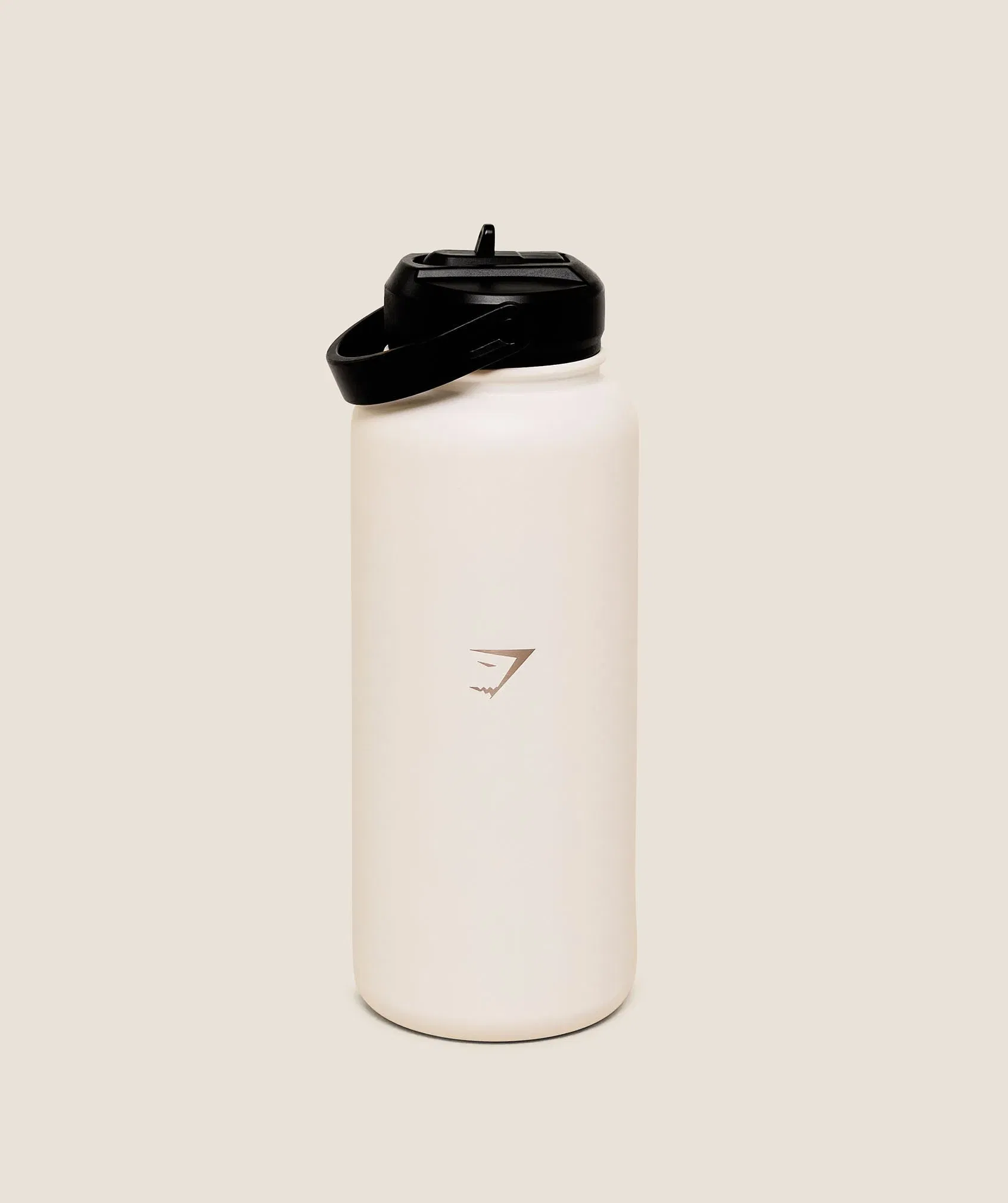 Gymshark Run Club Graphic Metal 1L W Straw Bottle Gs Soft White