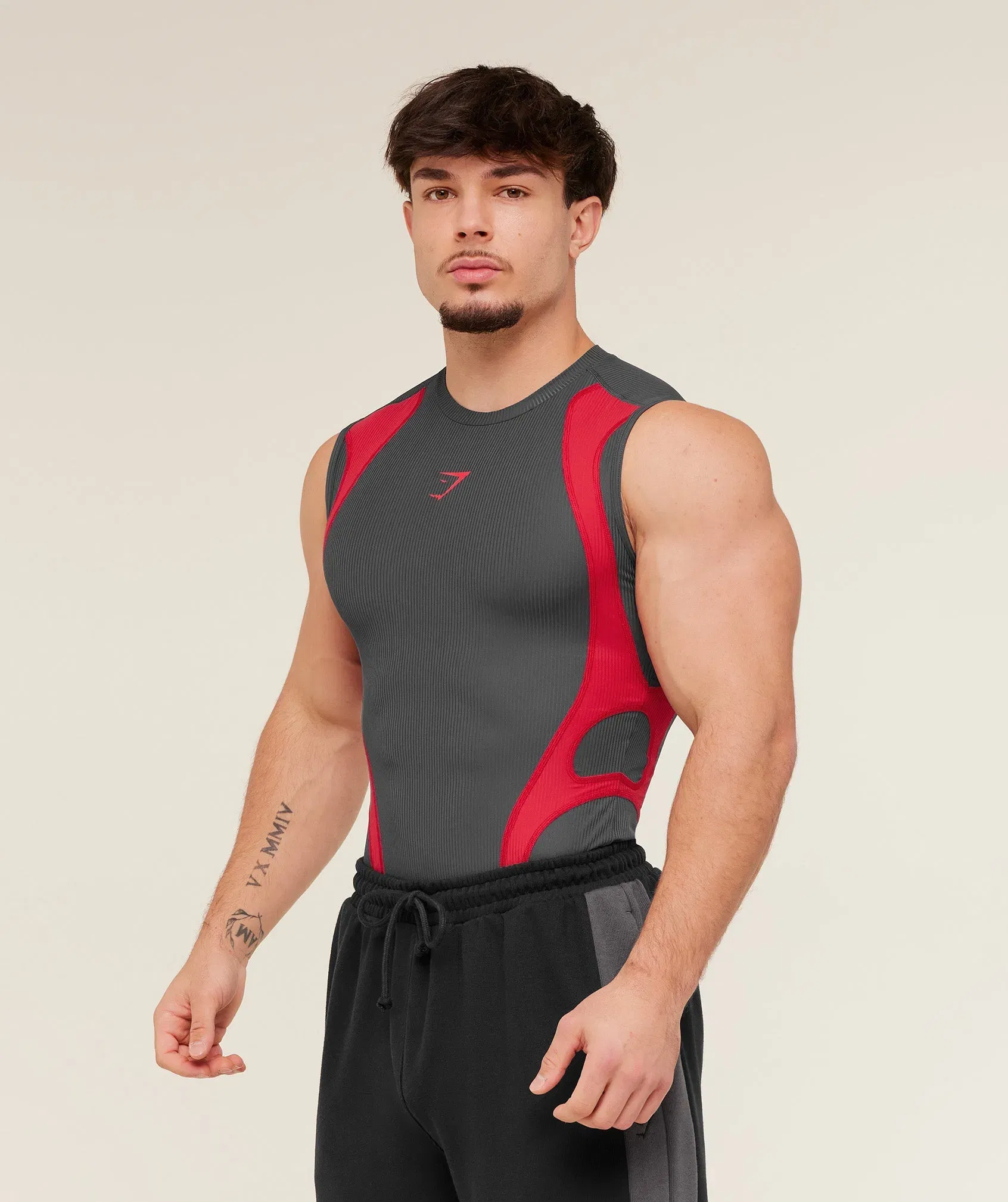 Gymshark Gymshark X Carlos Belcast Tank Baselayer Onyx Grey