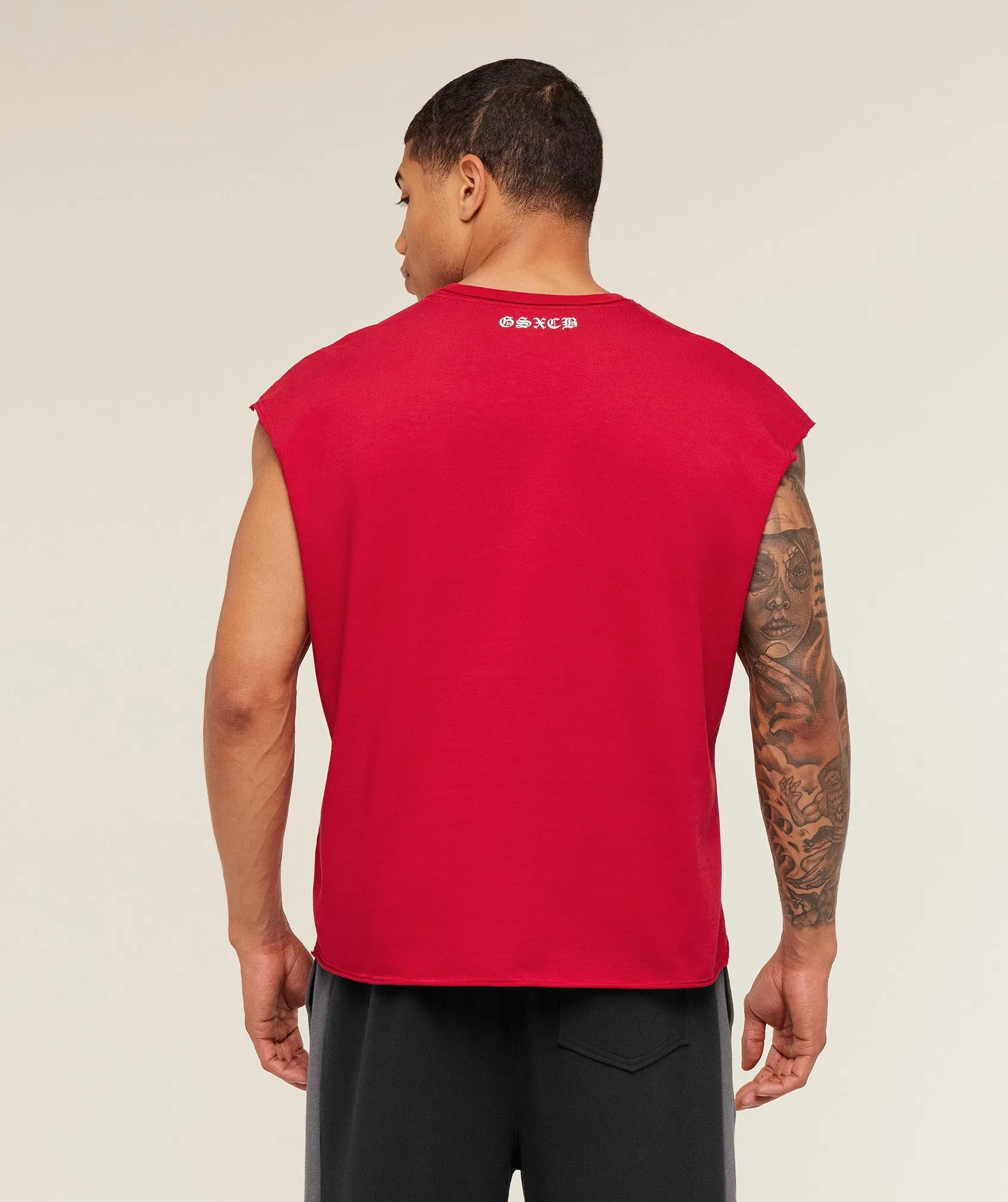 Gymshark Gymshark X Carlos Belcast Cut Off Tee Carmine Red