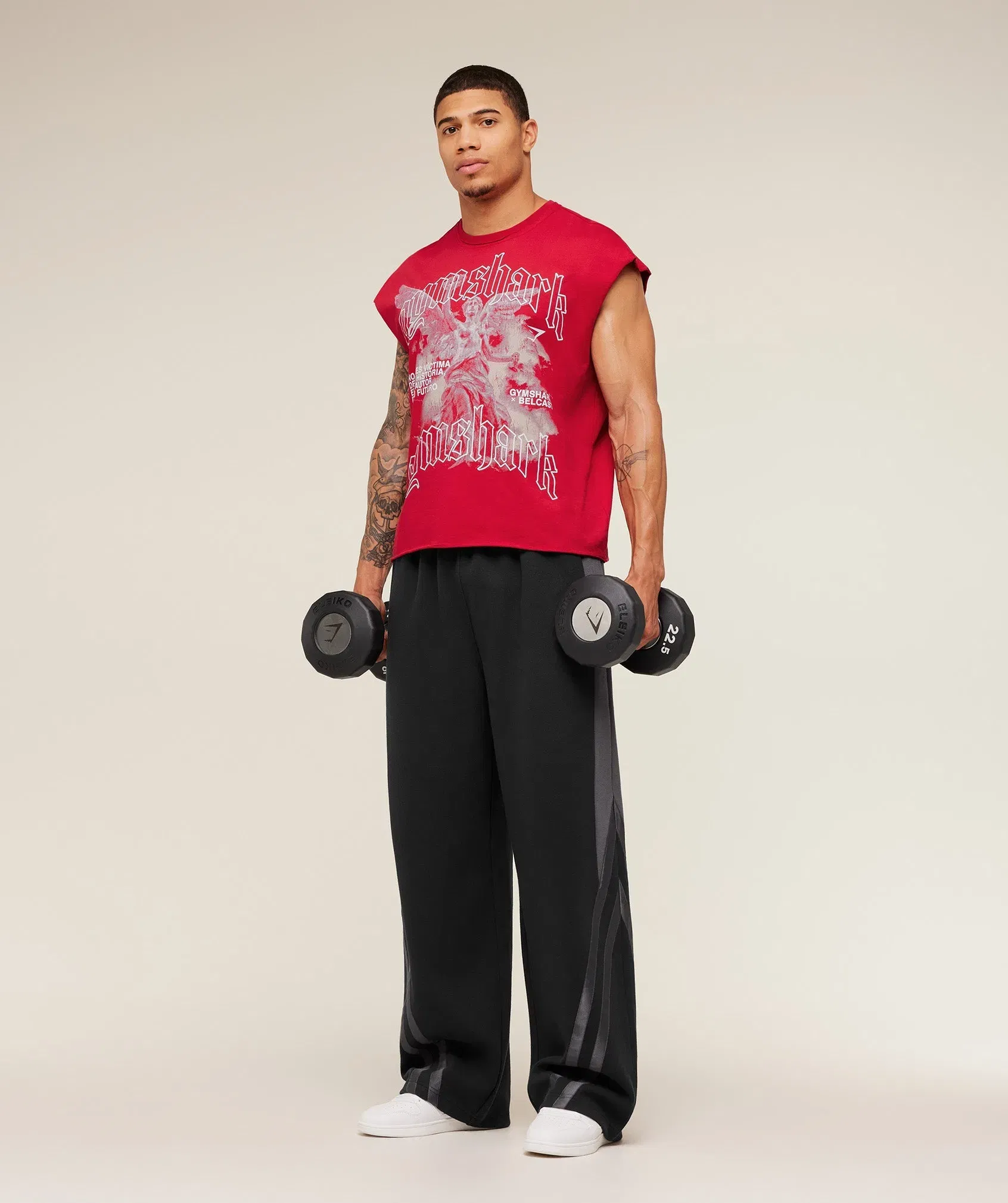 Gymshark Gymshark X Carlos Belcast Cut Off Tee Carmine Red