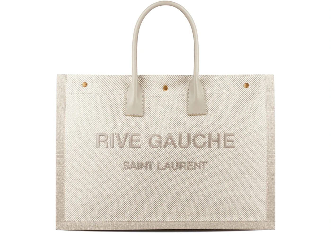 Saint Laurent Rive Gauche Tote Bag Small Neutrals