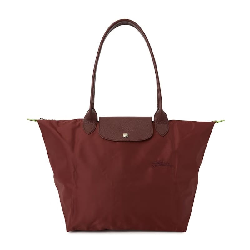 Longchamp Le Pliage Green L Shoulder Bag Wine