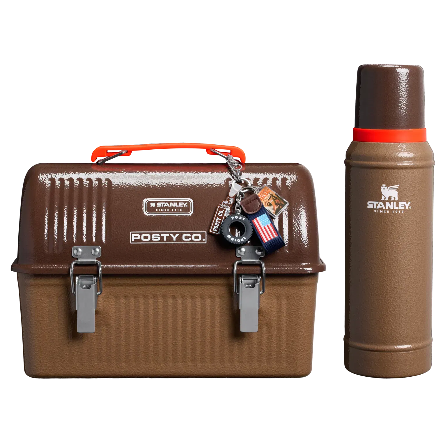 Stanley Stanley The Post Malone x Stanley Legendary Classic Bottle and Lunch Box Set Post Malone Hammertone Coyote Brown