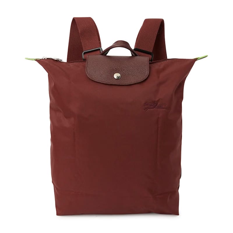 Longchamp Le Pliage Green M Backpack Wine